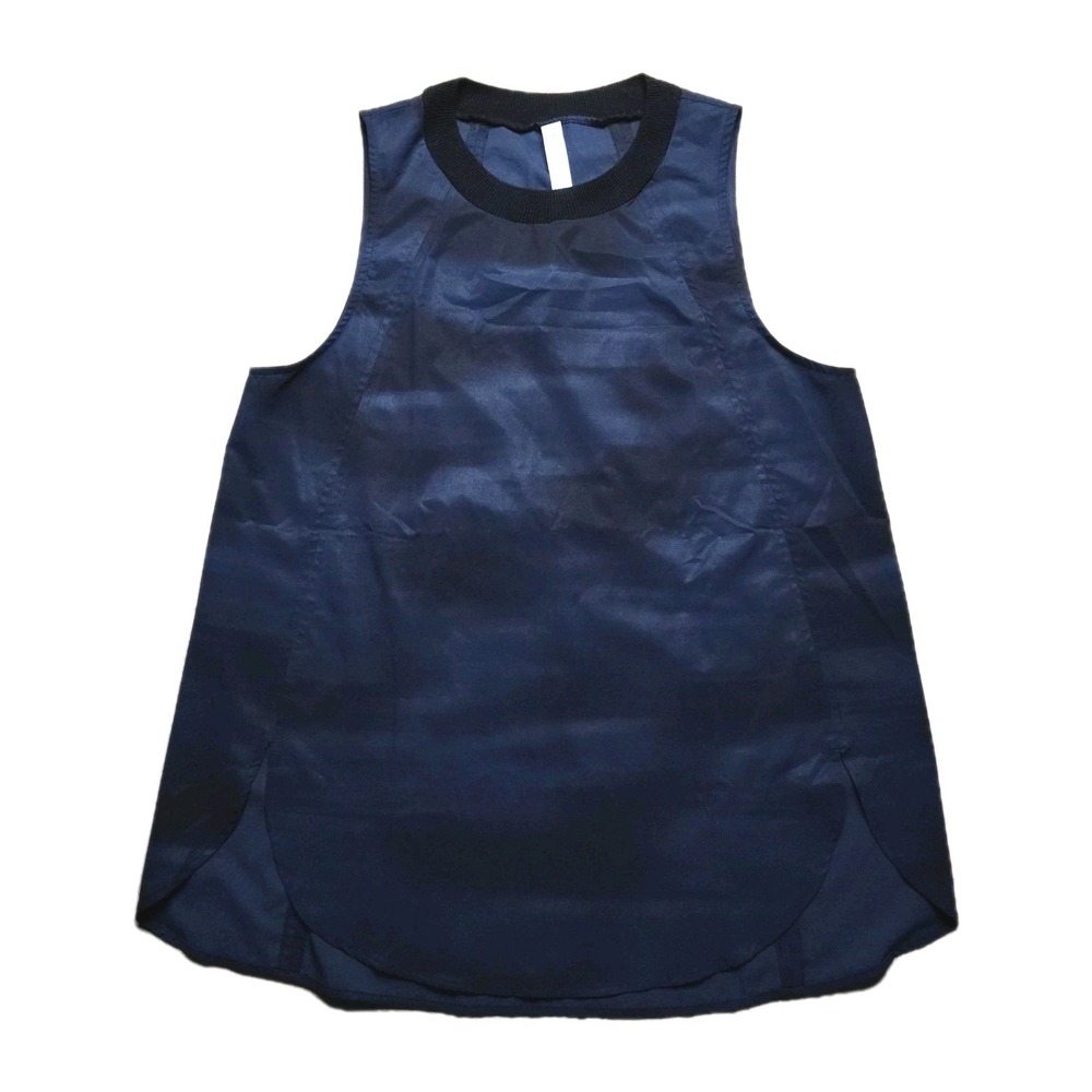 Athleta Zephyr Refined‎ Tank Blue Sleeveless Athletic Top Womens Small Blur Camo